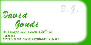 david gondi business card